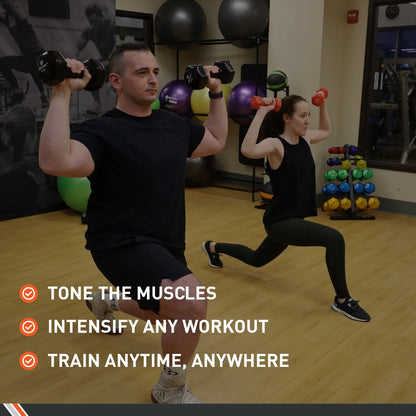 Vinyl Coated Dumbbell Weight, 15 Lb. (Single) - Strength Training Equipment for Home Fitness & Gym Workouts (Gray)