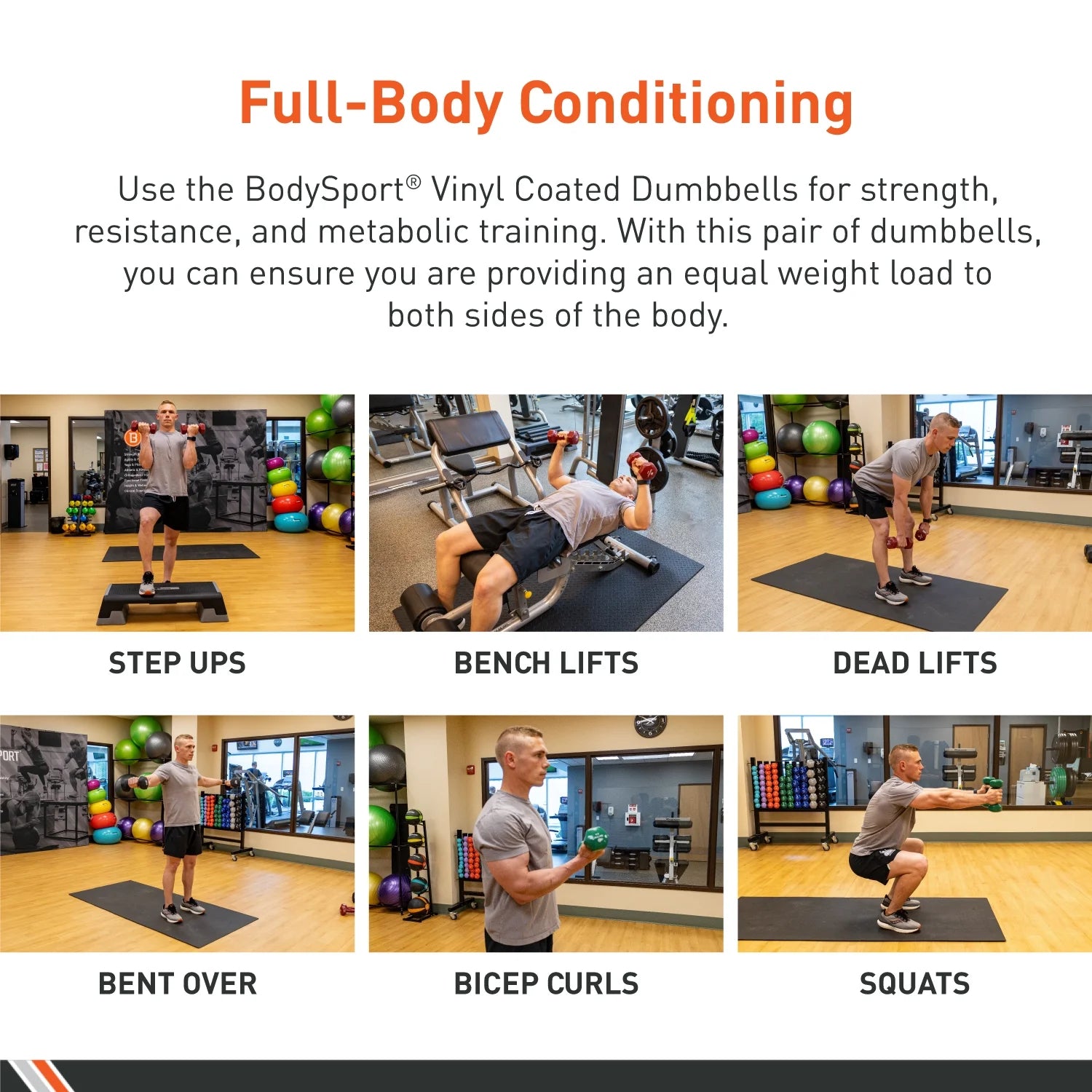 Vinyl Coated Dumbbell Weight, 15 Lb. (Single) - Strength Training Equipment for Home Fitness & Gym Workouts (Gray)