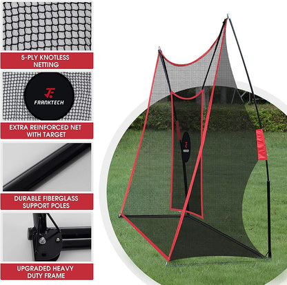 Golf Practice Net - Heavy Duty Driving Range Net with High Impact Chipping Target, Include Carry Bag and Golf Balls for Indoor Outdoor