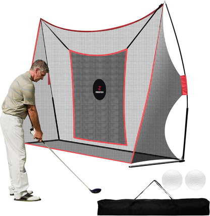 Golf Practice Net - Heavy Duty Driving Range Net with High Impact Chipping Target, Include Carry Bag and Golf Balls for Indoor Outdoor